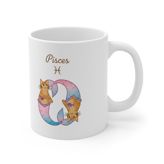 Pisces Cat Zodiac Mug