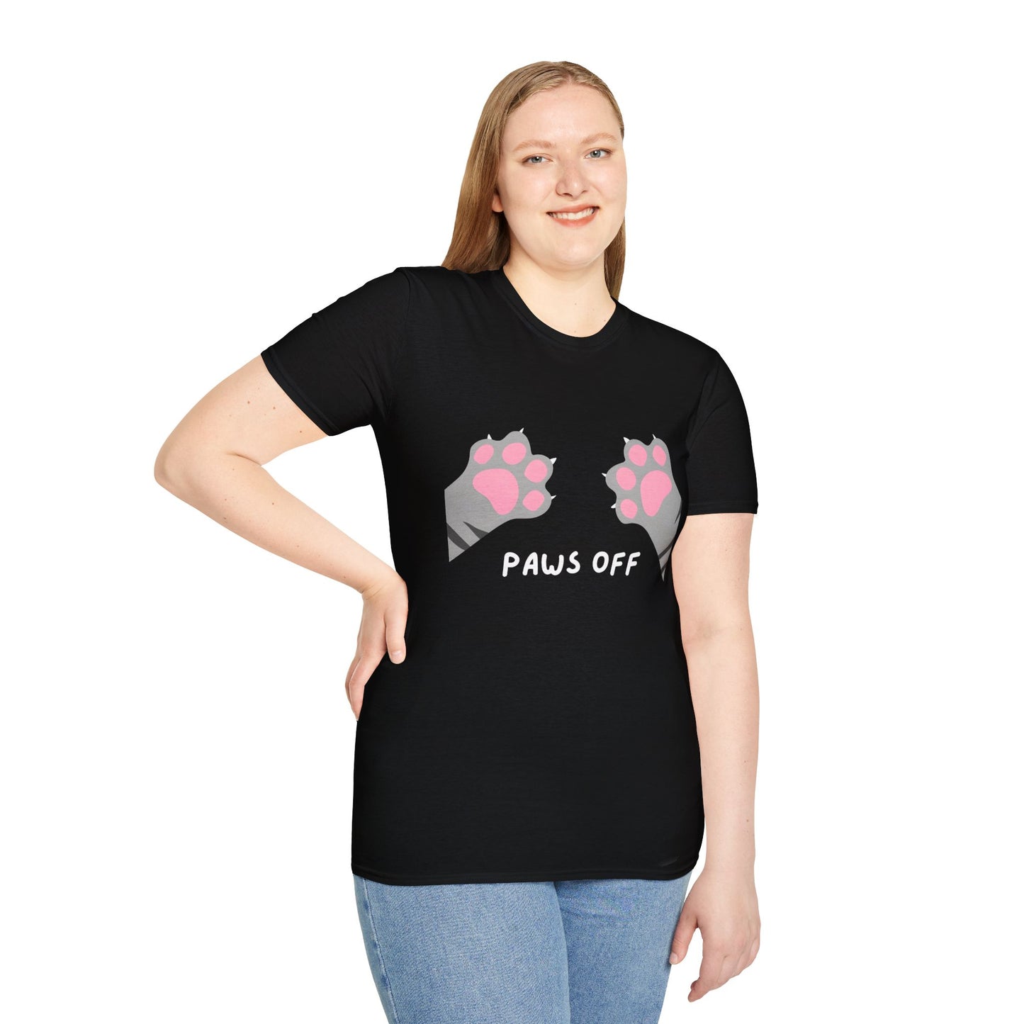 Paws Off Tabby Cat Graphic T-shirt