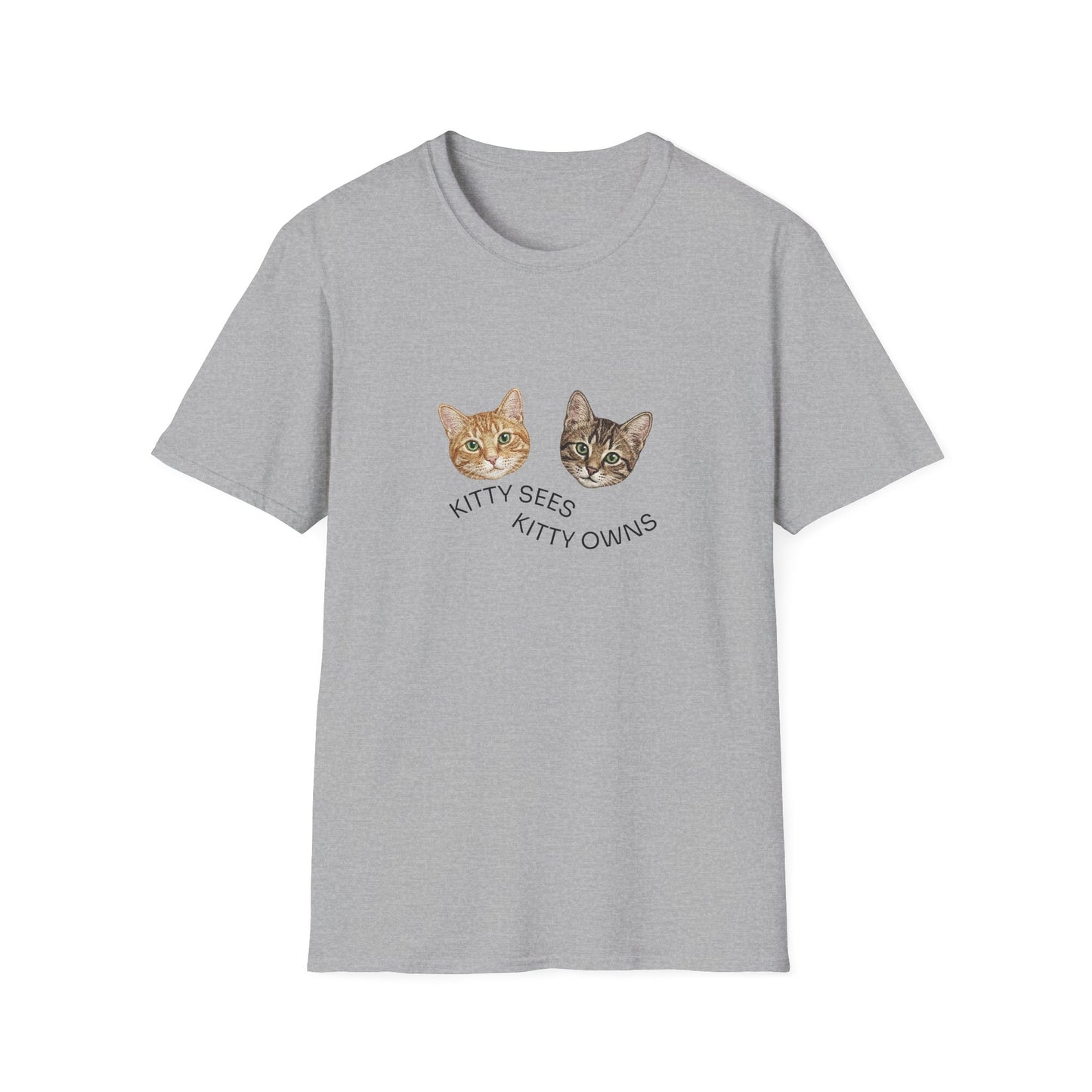 Kitty Sees Kitty Owns Cat Graphic T-shirt