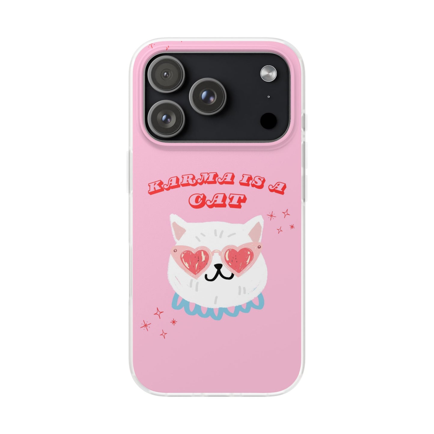 Karma is a Cat Phone Case in Pink