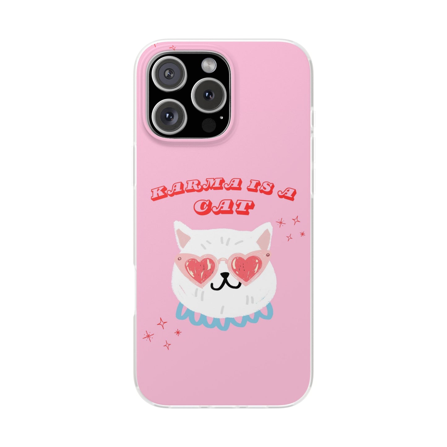 Karma is a Cat Phone Case in Pink