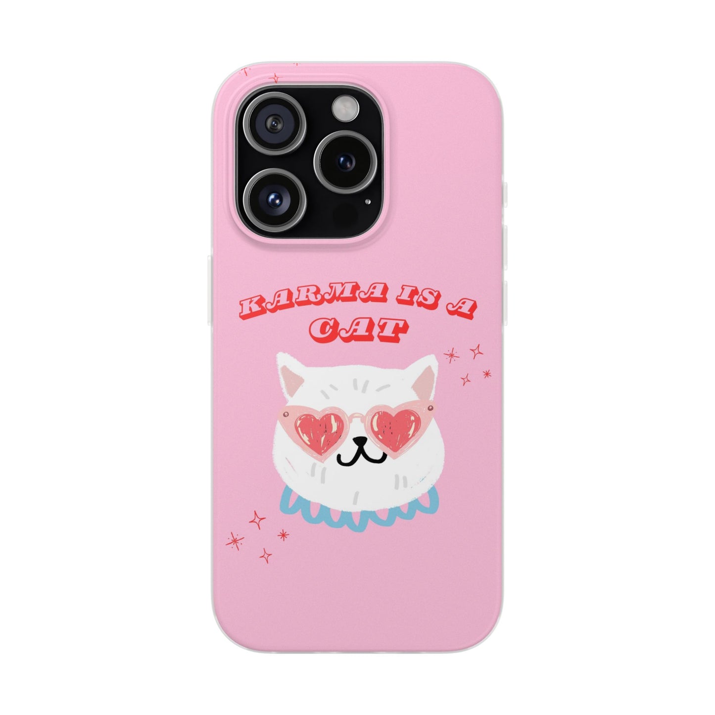 Karma is a Cat Phone Case in Pink