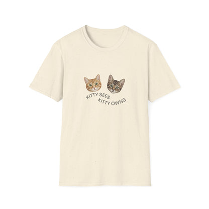Kitty Sees Kitty Owns Cat Graphic T-shirt