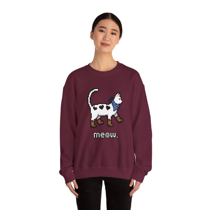 Cowboy Cat Sweatshirt – Cute Retro Pixel Cat Graphic Jumper