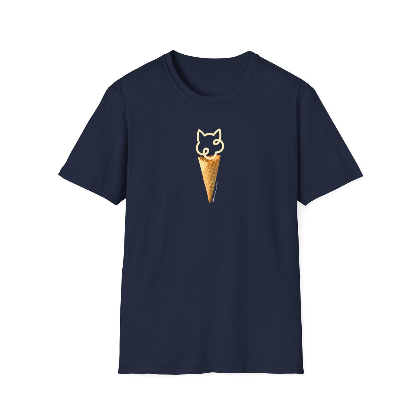Cat Ice Cream Cone Short-sleeve T-shirt