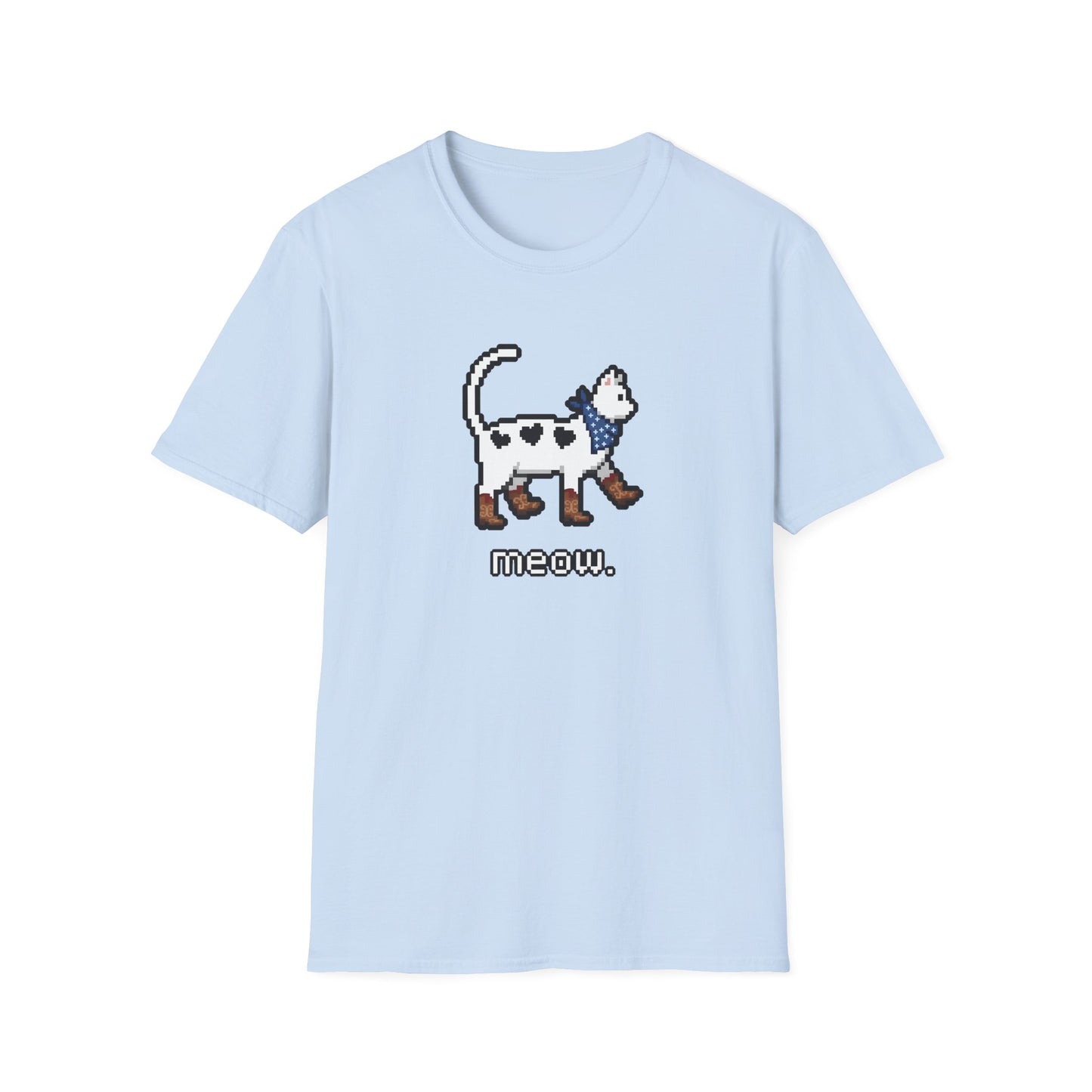 Retro Pixel Cat Cowboy Cat T-shirt