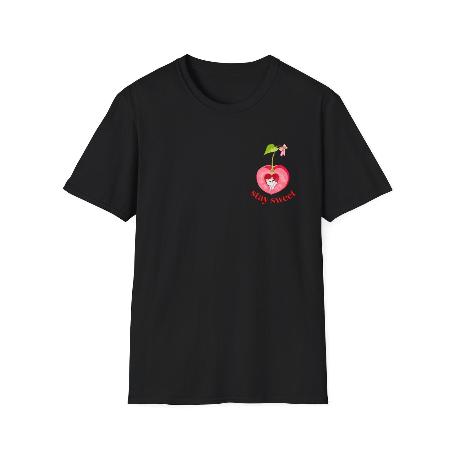 Cherry Cat Short-sleeve T-shirt
