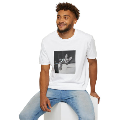 Vintage Cat Black & White Graphic T-shirt