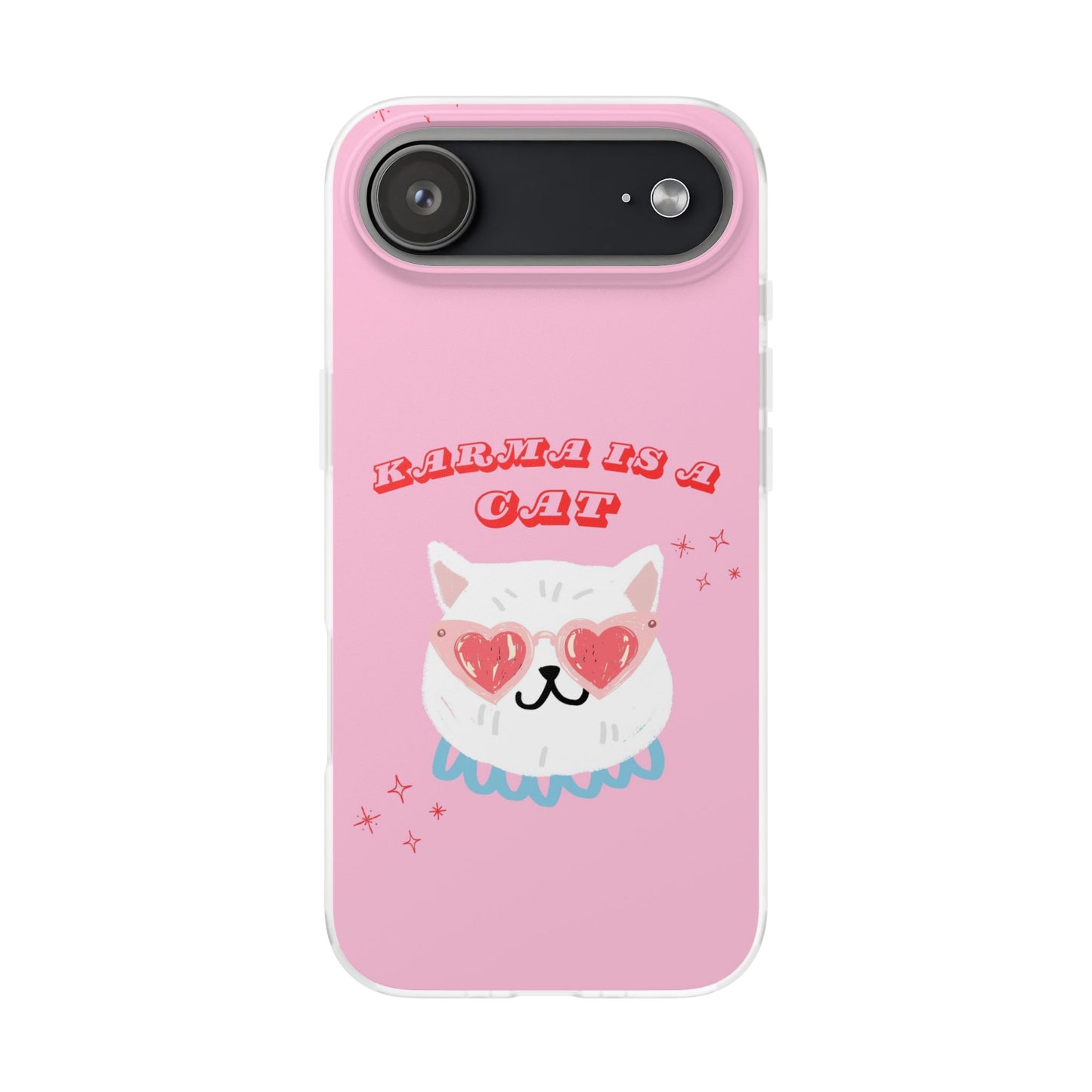 Karma is a Cat Phone Case in Pink