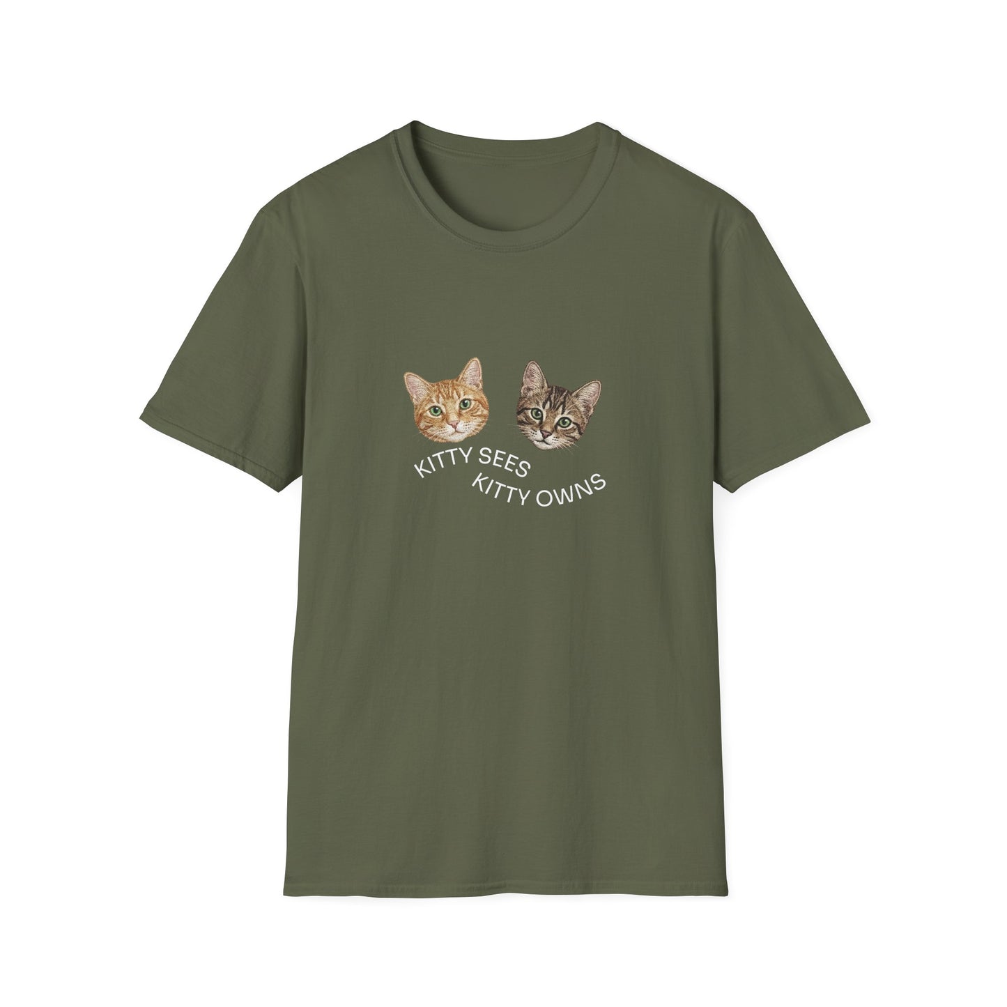 Kitty Sees Kitty Owns Cat Graphic T-shirt