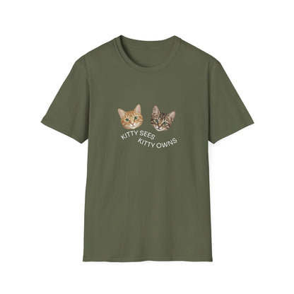 Kitty Sees Kitty Owns Cat Graphic T-shirt