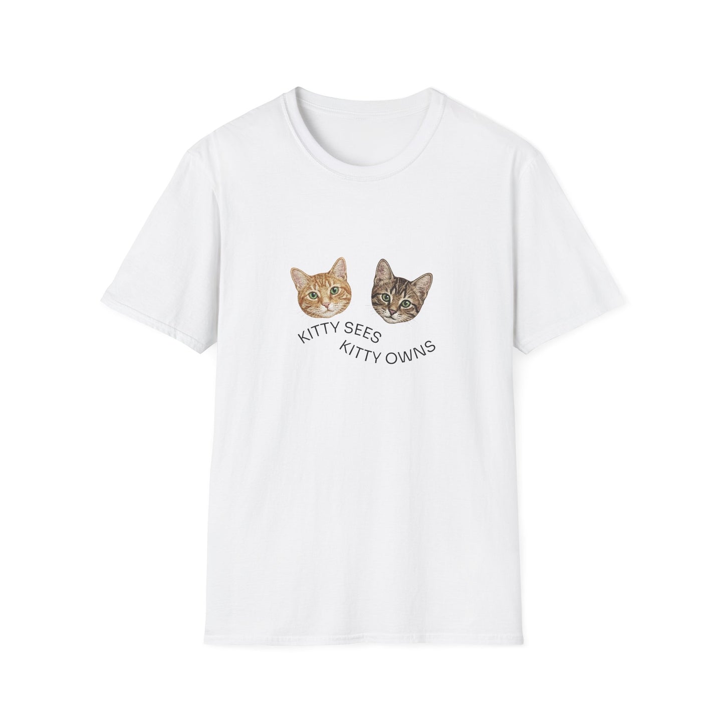 Kitty Sees Kitty Owns Cat Graphic T-shirt