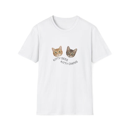 Kitty Sees Kitty Owns Cat Graphic T-shirt