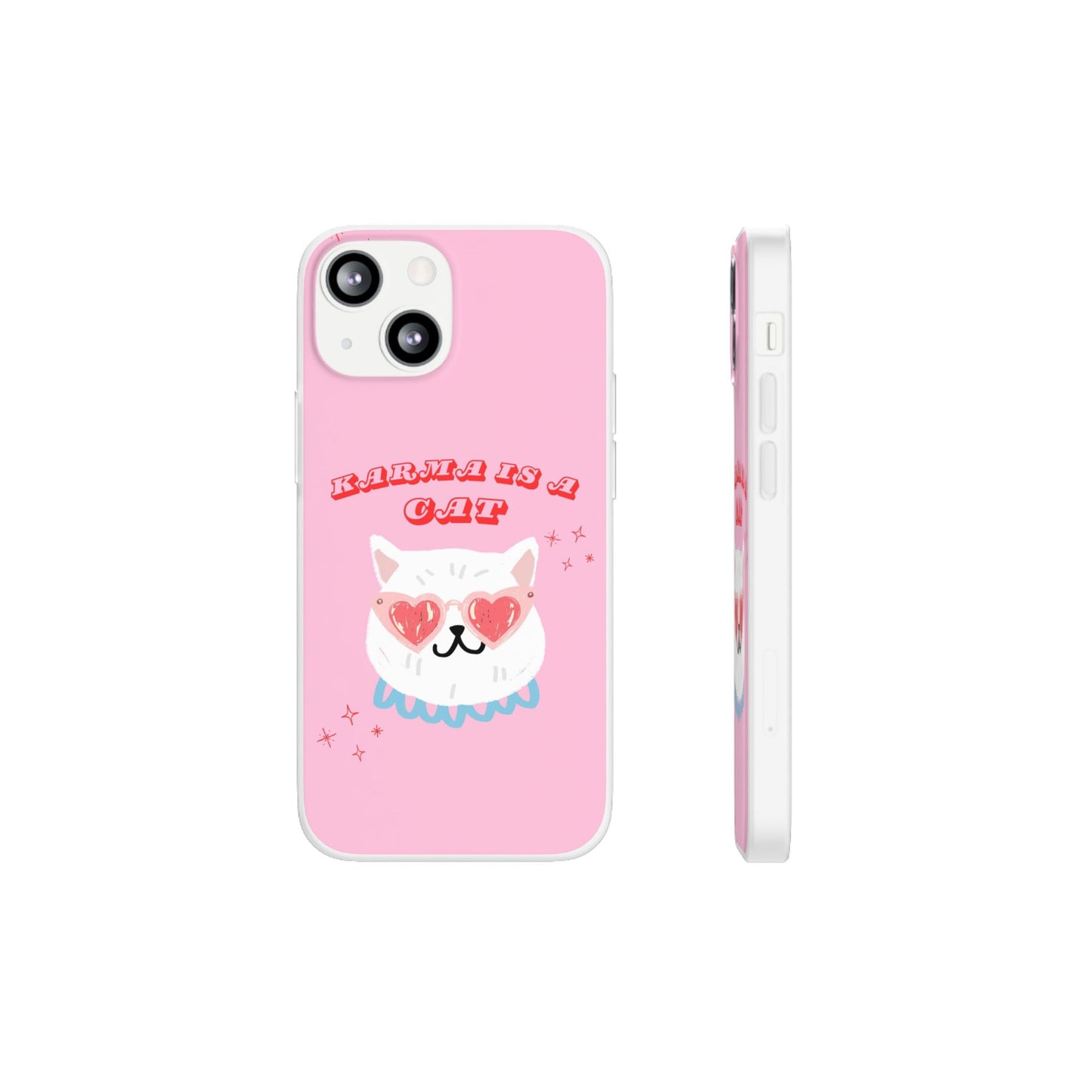 Karma is a Cat Phone Case in Pink