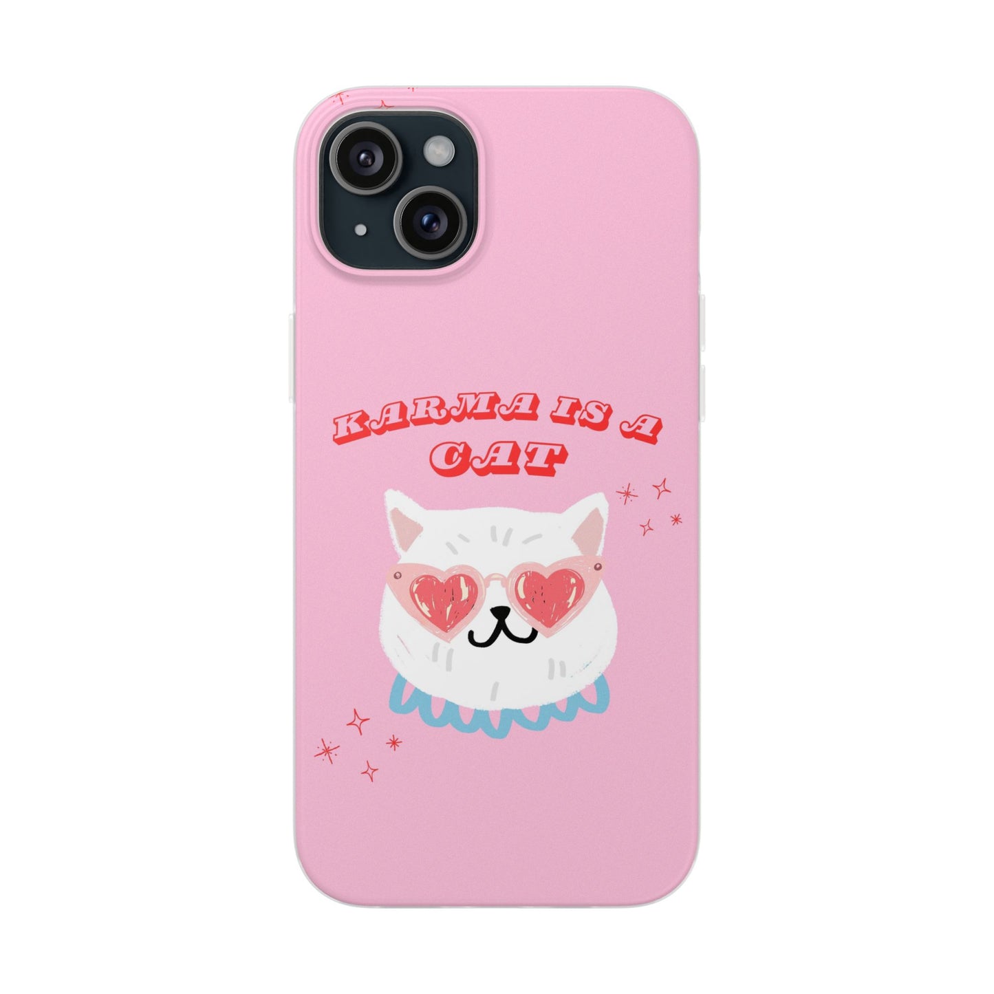 Karma is a Cat Phone Case in Pink