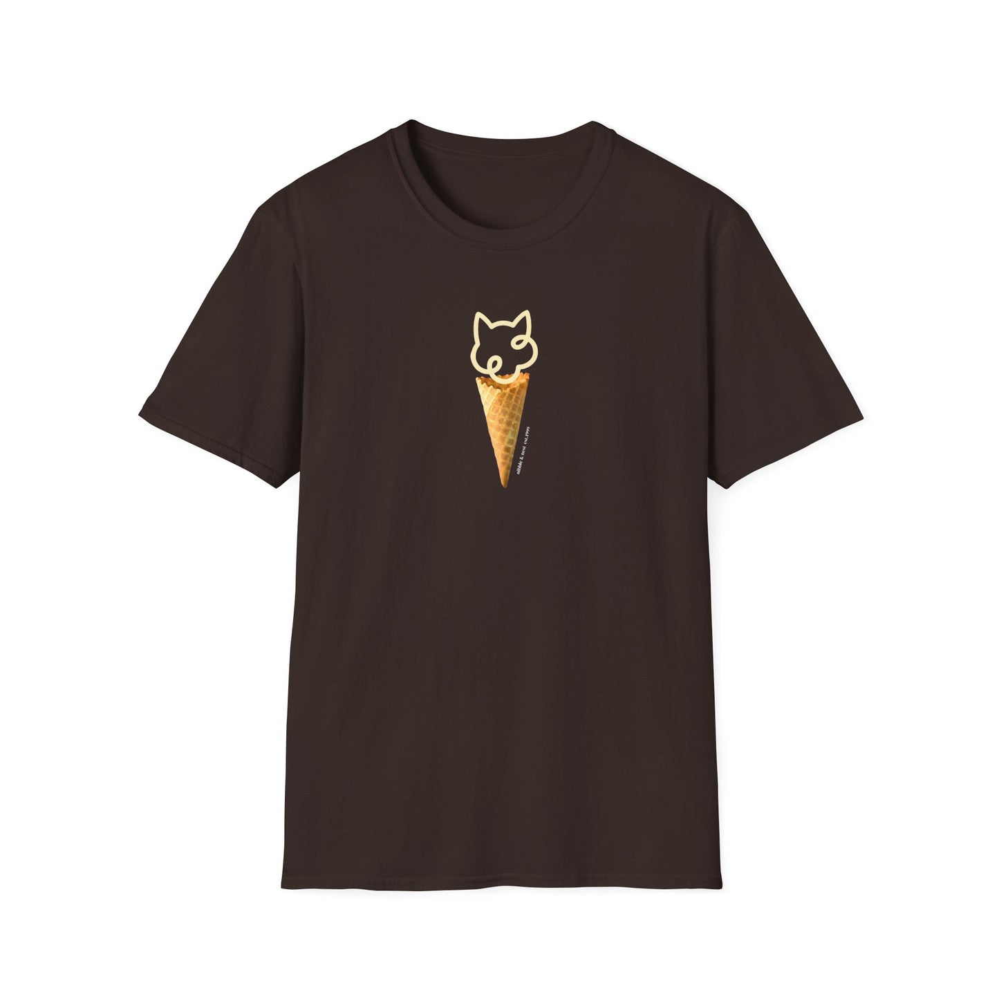 Cat Ice Cream Cone Short-sleeve T-shirt