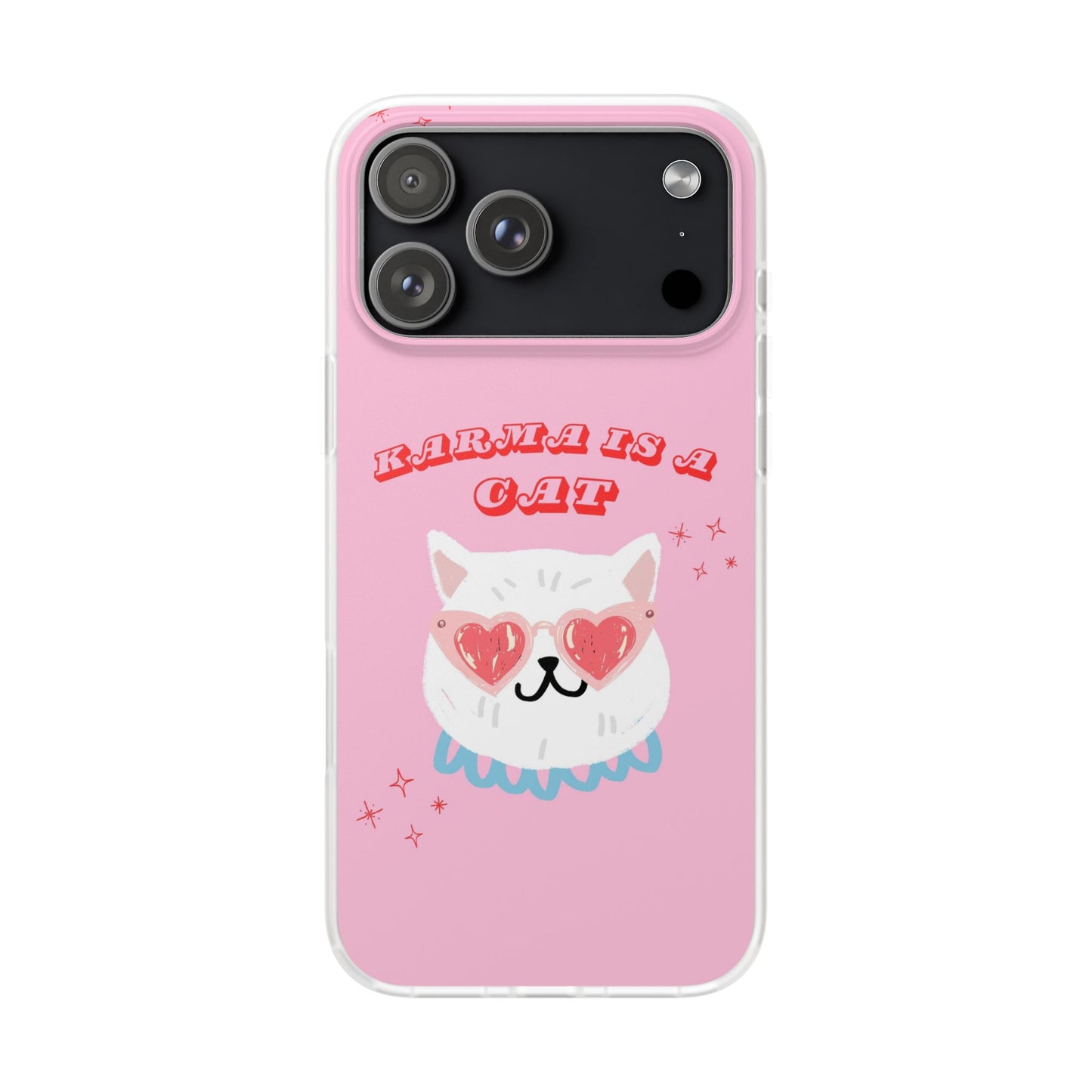 Karma is a Cat Phone Case in Pink