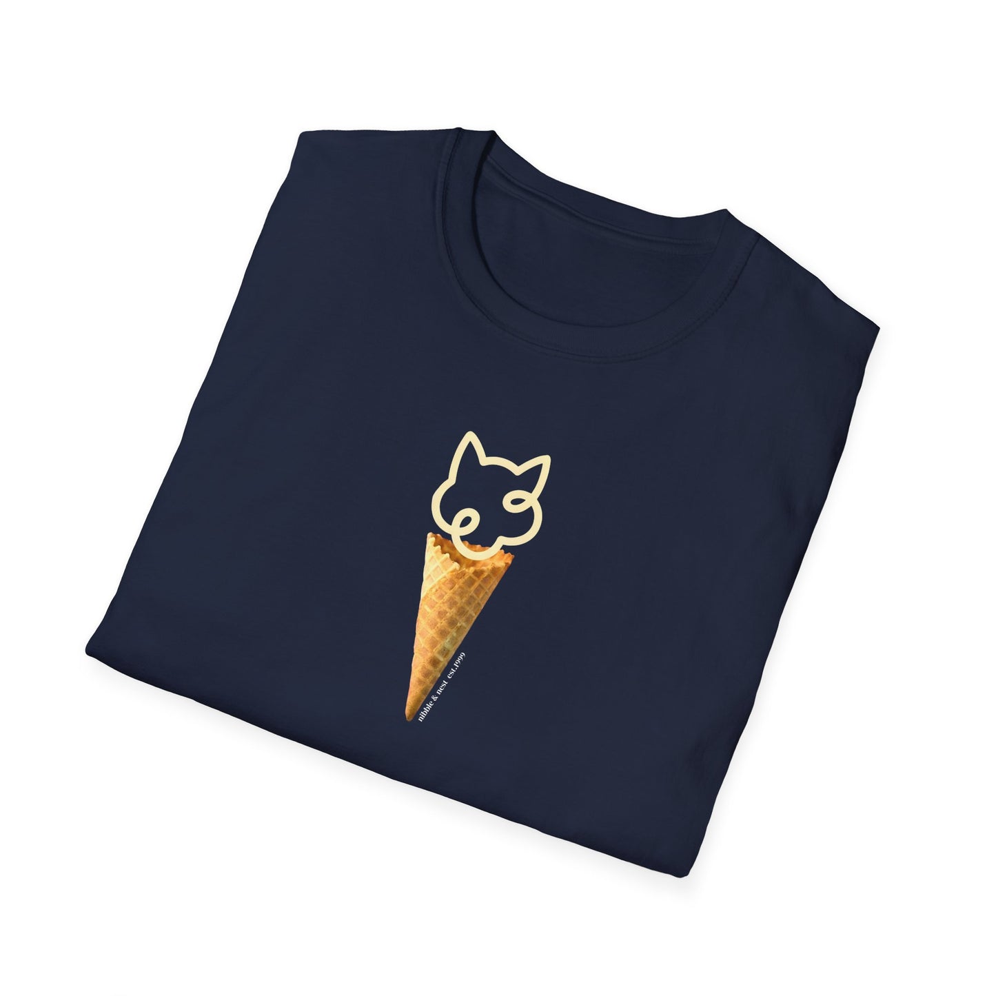 Cat Ice Cream Cone Short-sleeve T-shirt