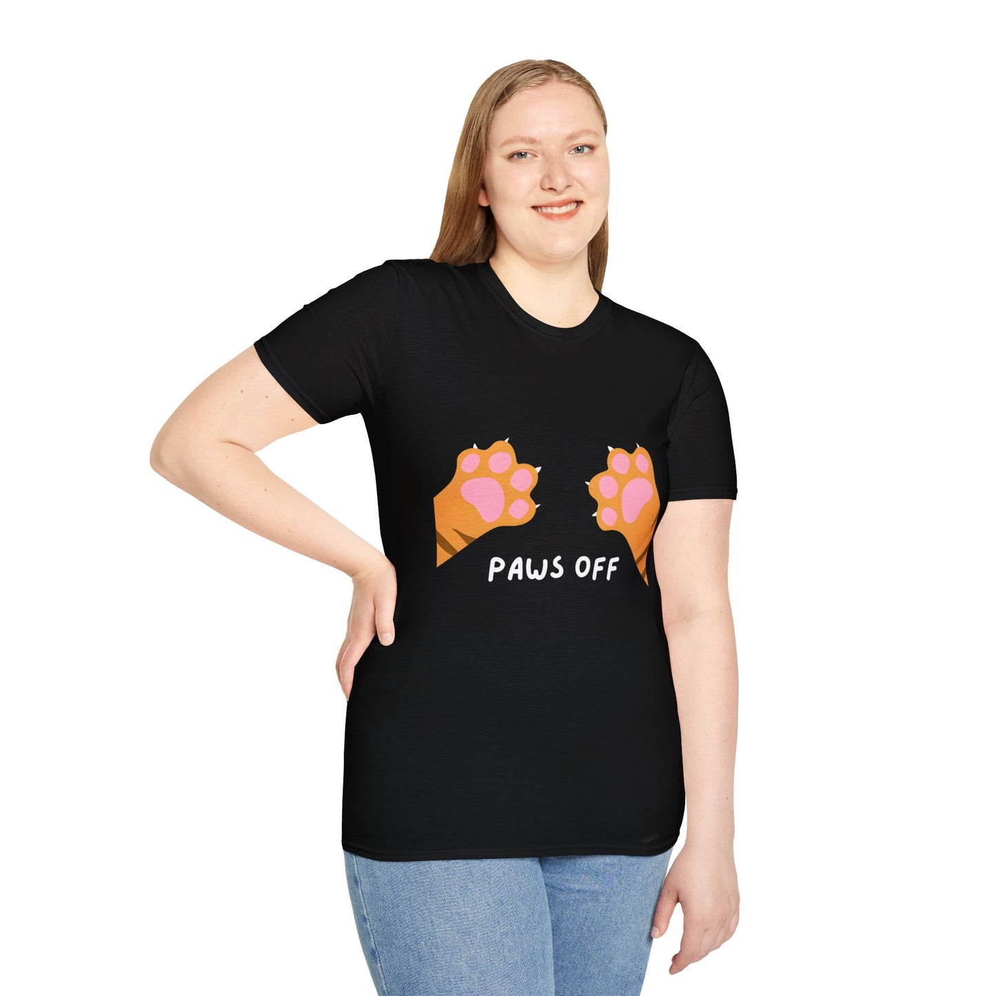 Paws Off Orange Cat Graphic T-shirt