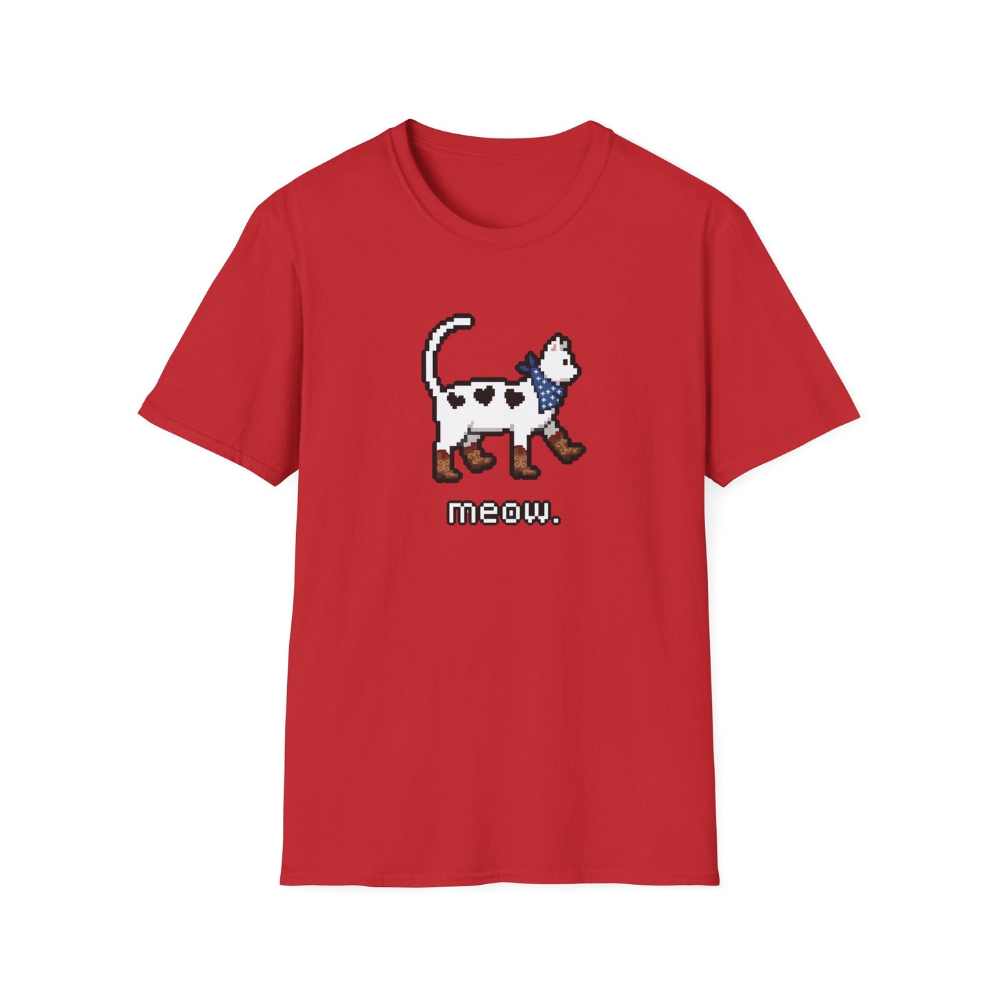 Retro Pixel Cat Cowboy Cat T-shirt