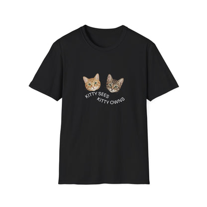 Kitty Sees Kitty Owns Cat Graphic T-shirt
