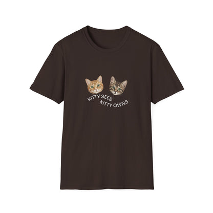 Kitty Sees Kitty Owns Cat Graphic T-shirt