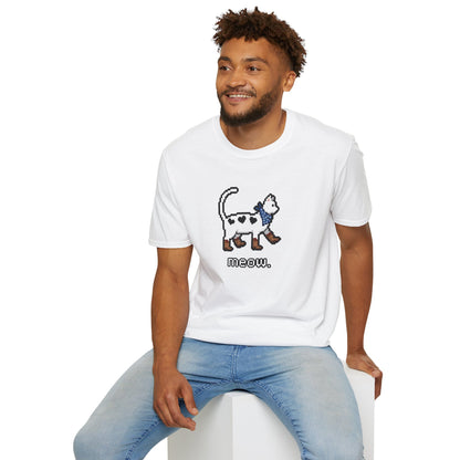 Retro Pixel Cat Cowboy Cat T-shirt