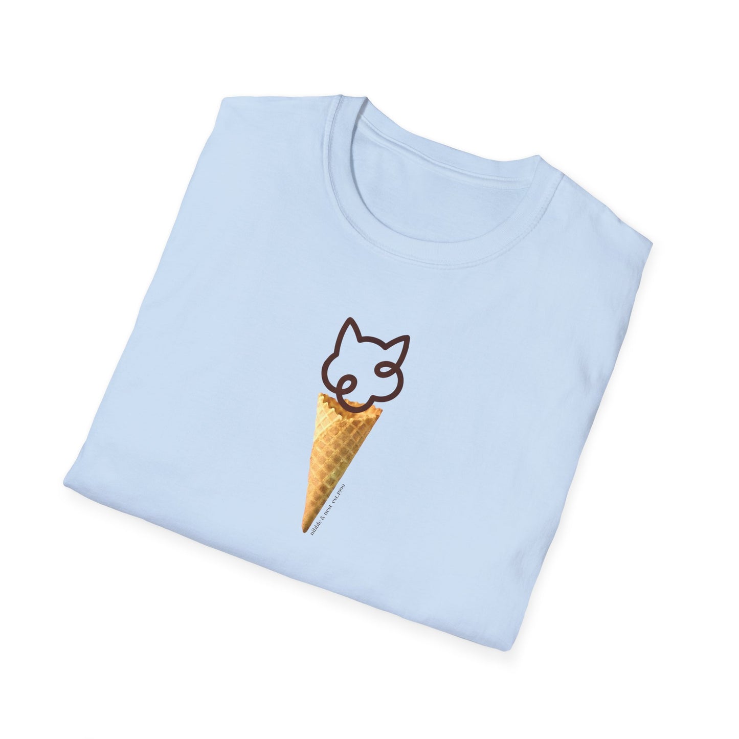 Cat Ice Cream Cone Short-sleeve T-shirt