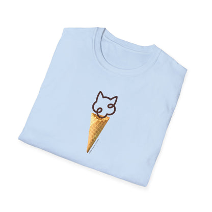 Cat Ice Cream Cone Short-sleeve T-shirt