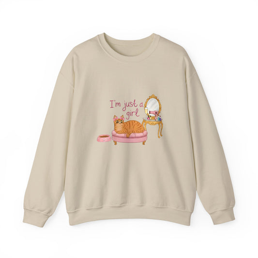 I'm just a girl Cat Sweatshirt