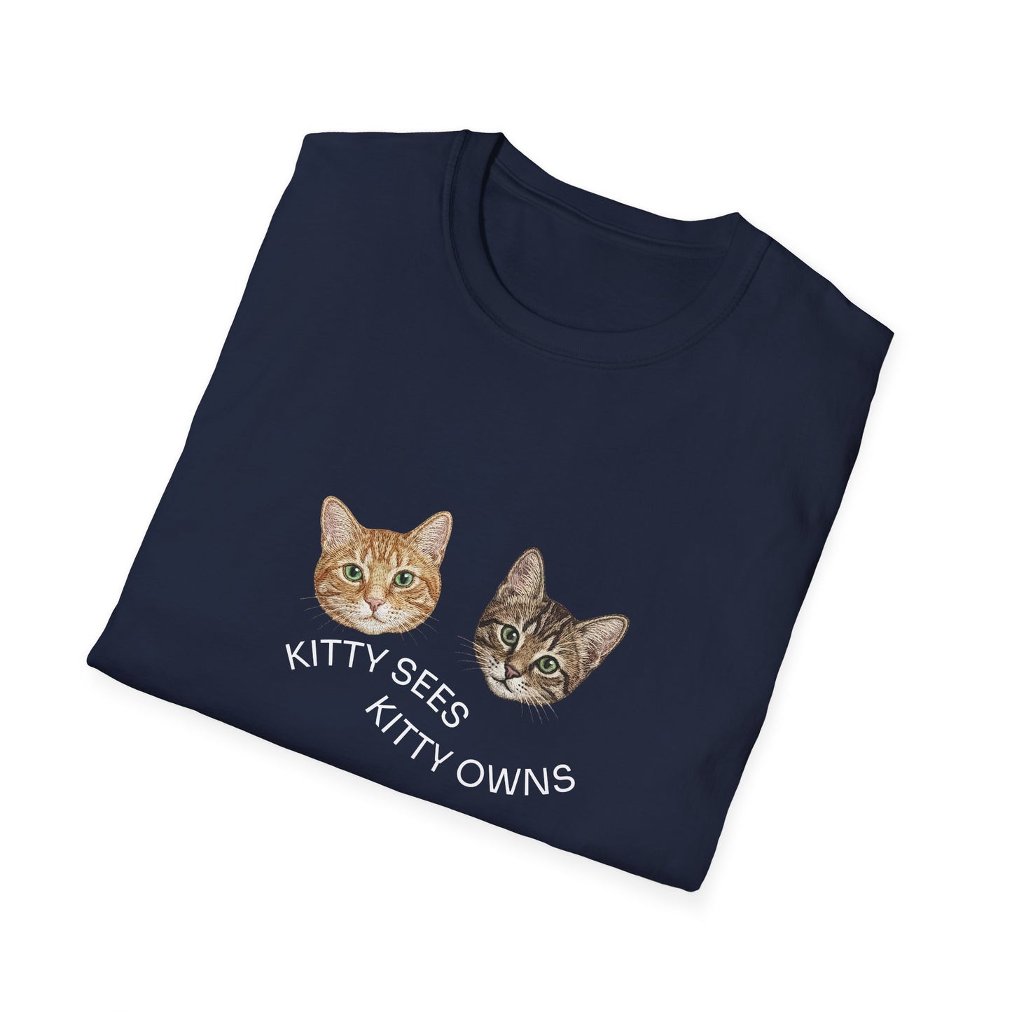 Kitty Sees Kitty Owns Cat Graphic T-shirt