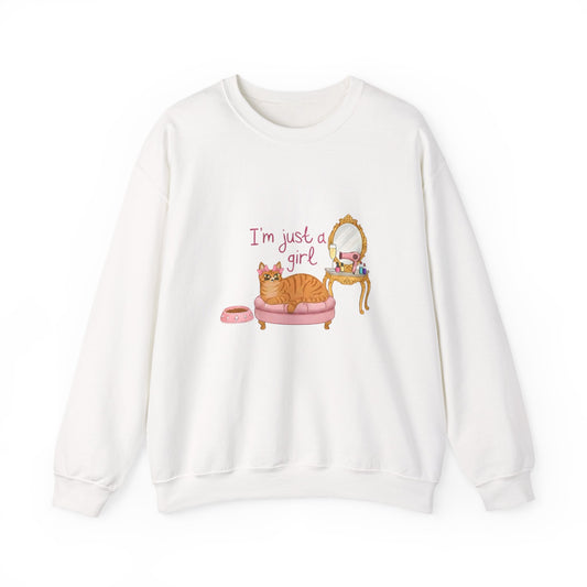 I'm just a girl Cat Sweatshirt