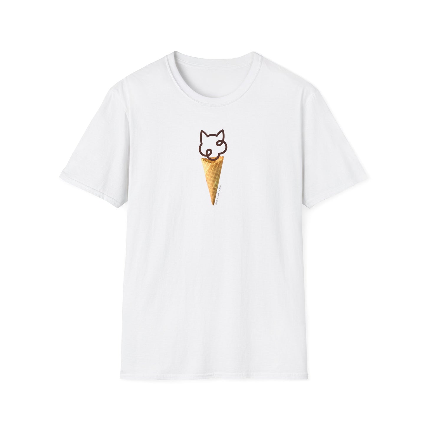Cat Ice Cream Cone Short-sleeve T-shirt