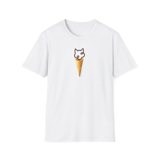 Cat Ice Cream Cone Short-sleeve T-shirt