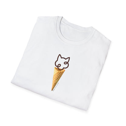 Cat Ice Cream Cone Short-sleeve T-shirt
