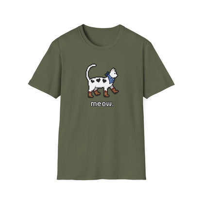 Retro Pixel Cat Cowboy Cat T-shirt