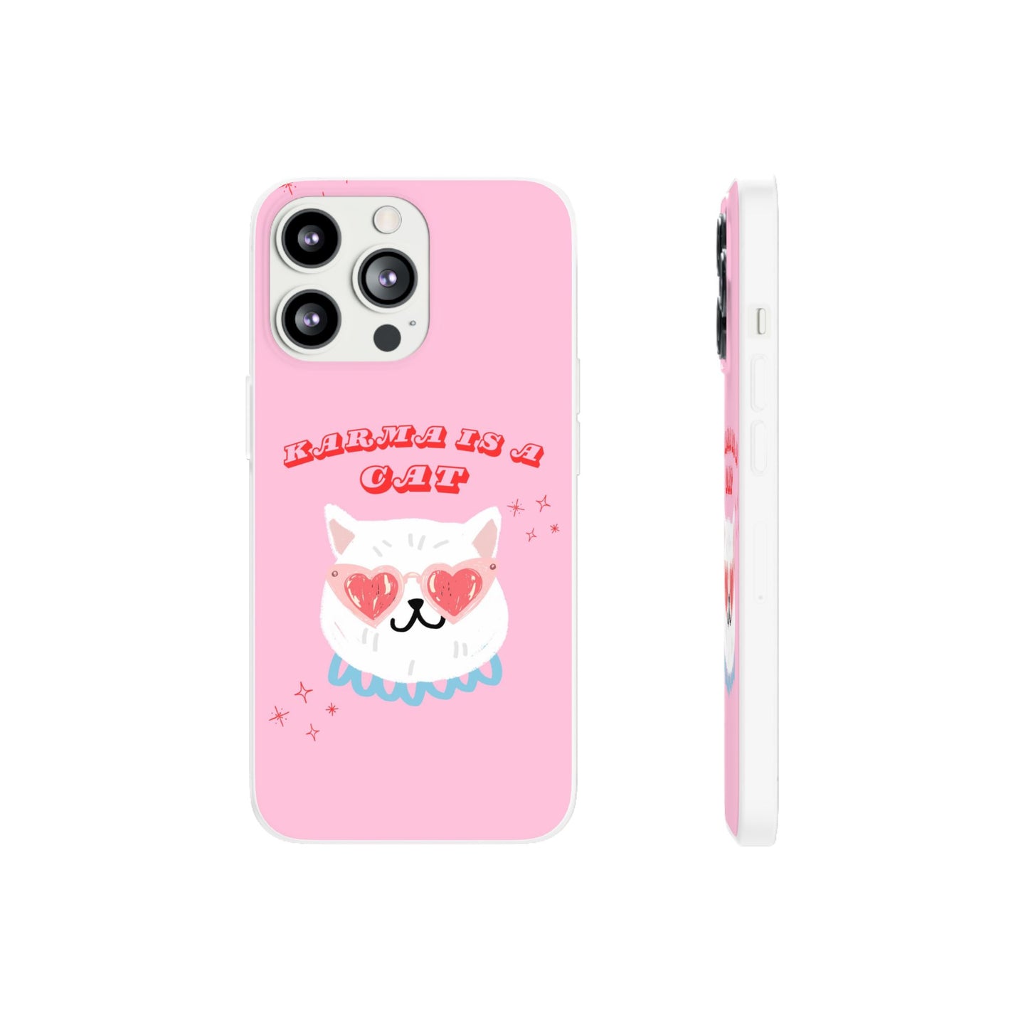 Karma is a Cat Phone Case in Pink