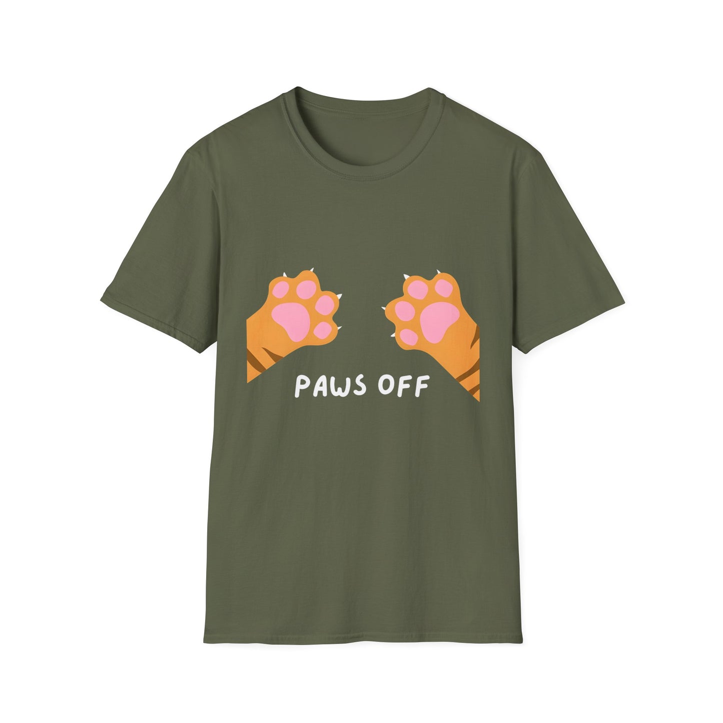 Paws Off Orange Cat Graphic T-shirt